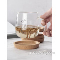 طباعة بالجملة مستديرة Cork Wood Coasters Coffee Beverages Hot Beverages Hot